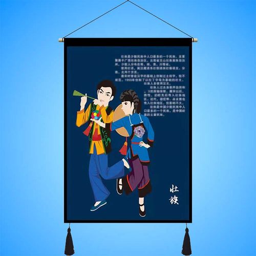 广西少数民族风情简介挂画