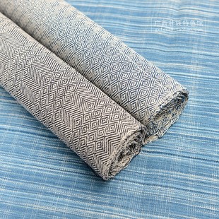 广西民间纯手工织布土布纯棉布料 草木染色手织壮锦布DIY桌布台布