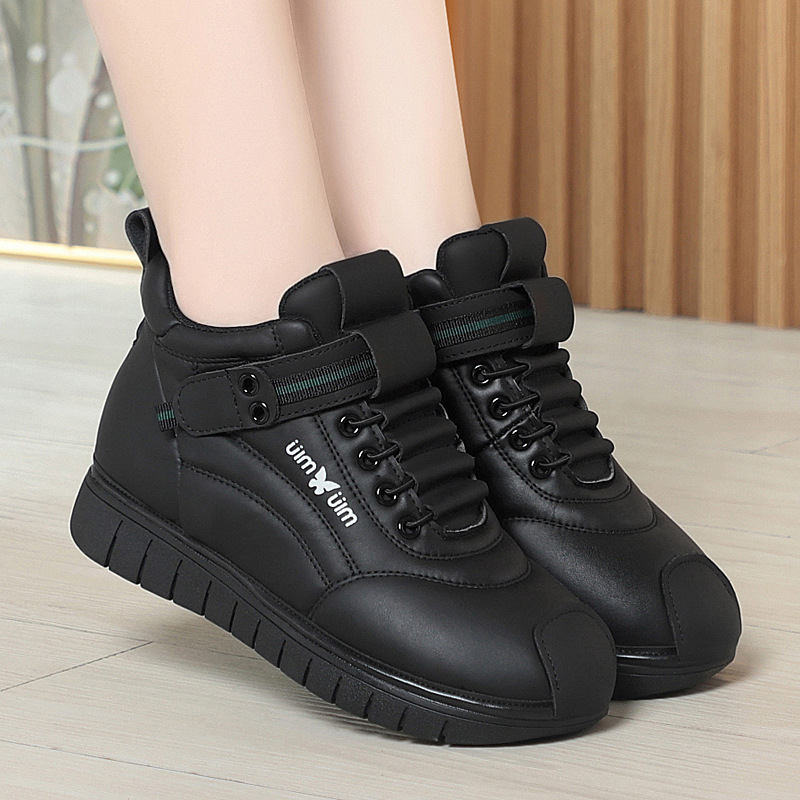 超软软底加绒保暖妈妈鞋中老年休闲鞋旅游舒适运动鞋平底防滑女鞋