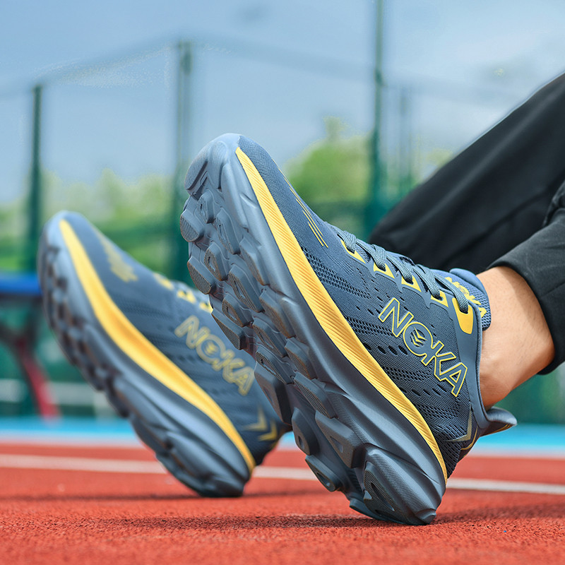 男鞋秋季2025新款软底跑步运动休闲鞋网面透气潮鞋轻便厚底老爹鞋