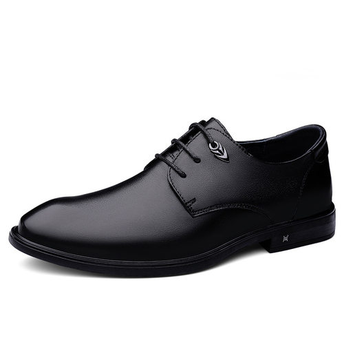 shoes男女鞋商务皮鞋正装休闲鞋春季低帮系带真皮压花牛皮面德比