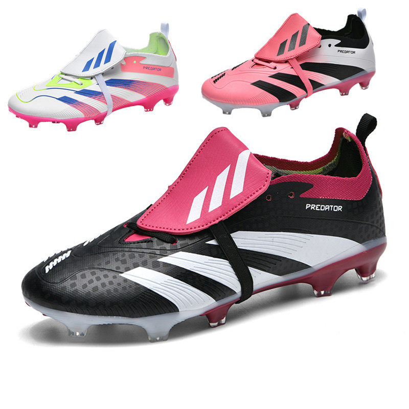 跨境2025新款莆田翻盖足球鞋男长钉碎钉青少年比赛训练鞋女运动鞋