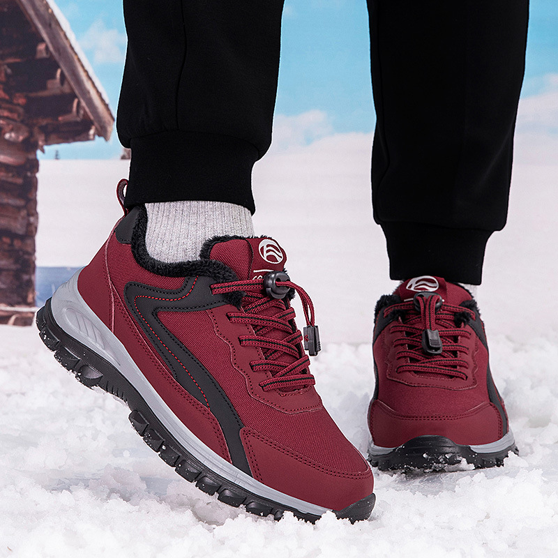 新款加厚老人鞋冬季轻便棉鞋女户外运动保暖鞋健步鞋加绒休闲男鞋