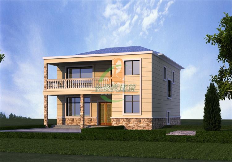 开间11进深14米二层别墅设计图纸全套简约经济农村自建房屋效果图