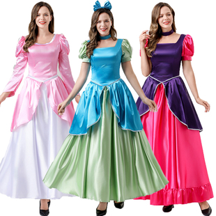 儿童 灰姑娘话剧演出服装继母大姐二姐cos服迪士尼礼服舞台表演服