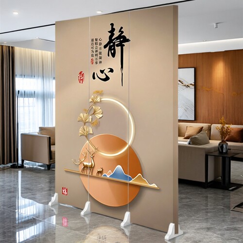 新中式屏风隔断客厅玄关卧室床