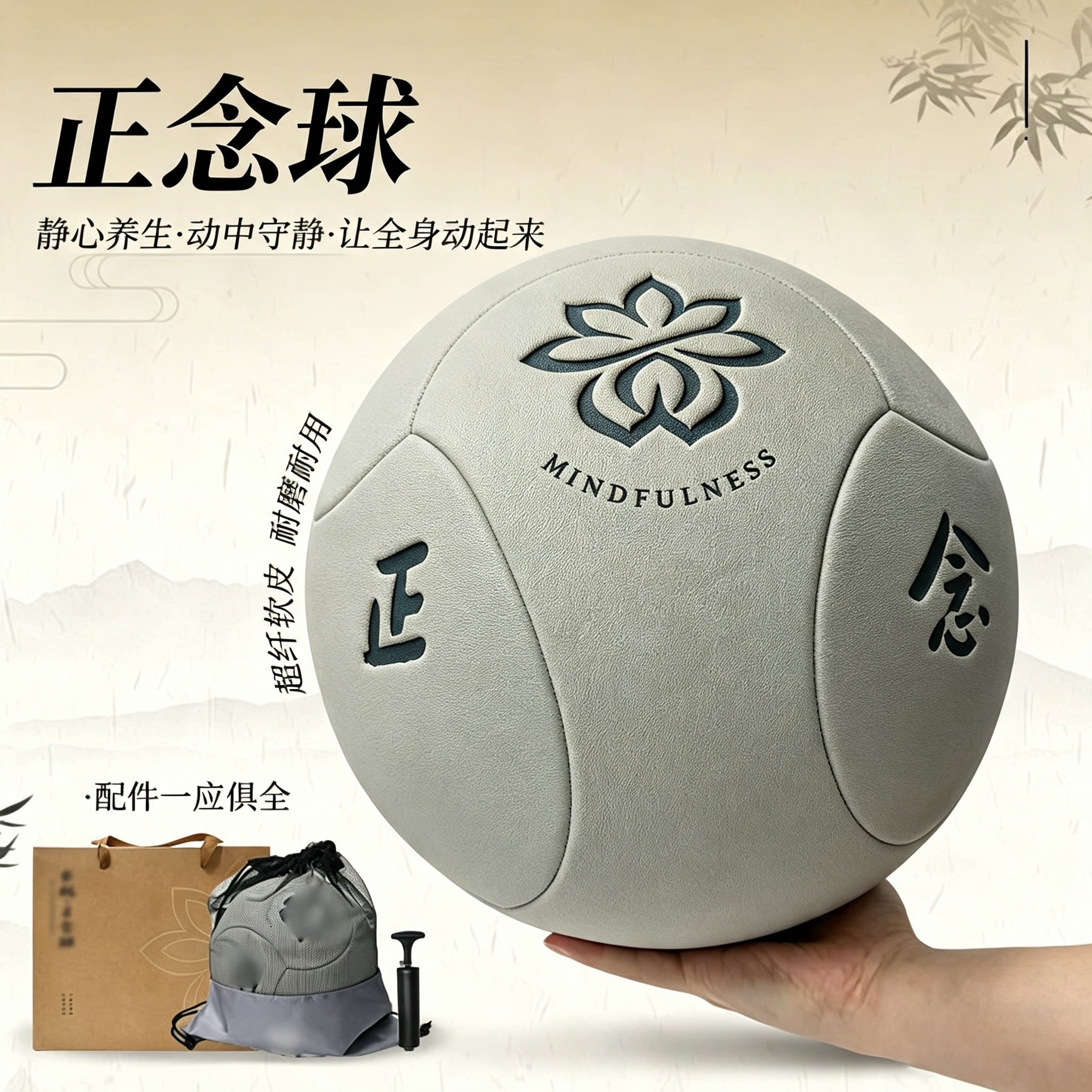 济群法师正念球正念神器疗愈冥想排球球网