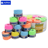 Alpha阿尔法TG650网球羽毛球印花手胶吸汗带干性磨砂薄款 柄皮