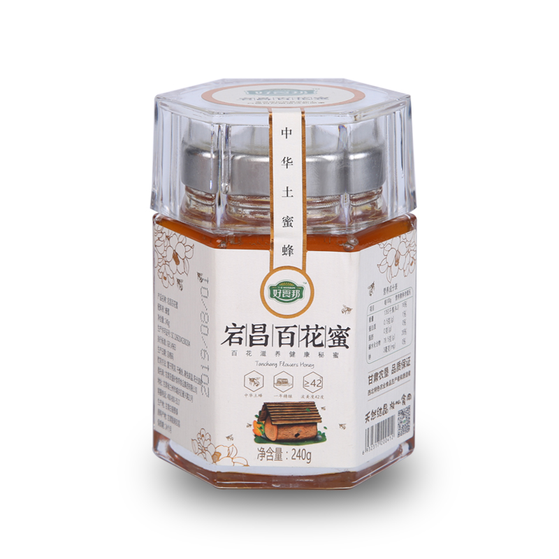 亚盛好食邦 蜂蜜 树箱野生放养养殖百花蜜240g波美度大于等于42度