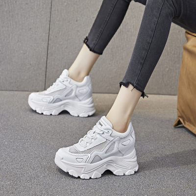 内增高女鞋8cm夏季百搭老爹鞋厚底透气ins运动休闲鞋子女A8276-1