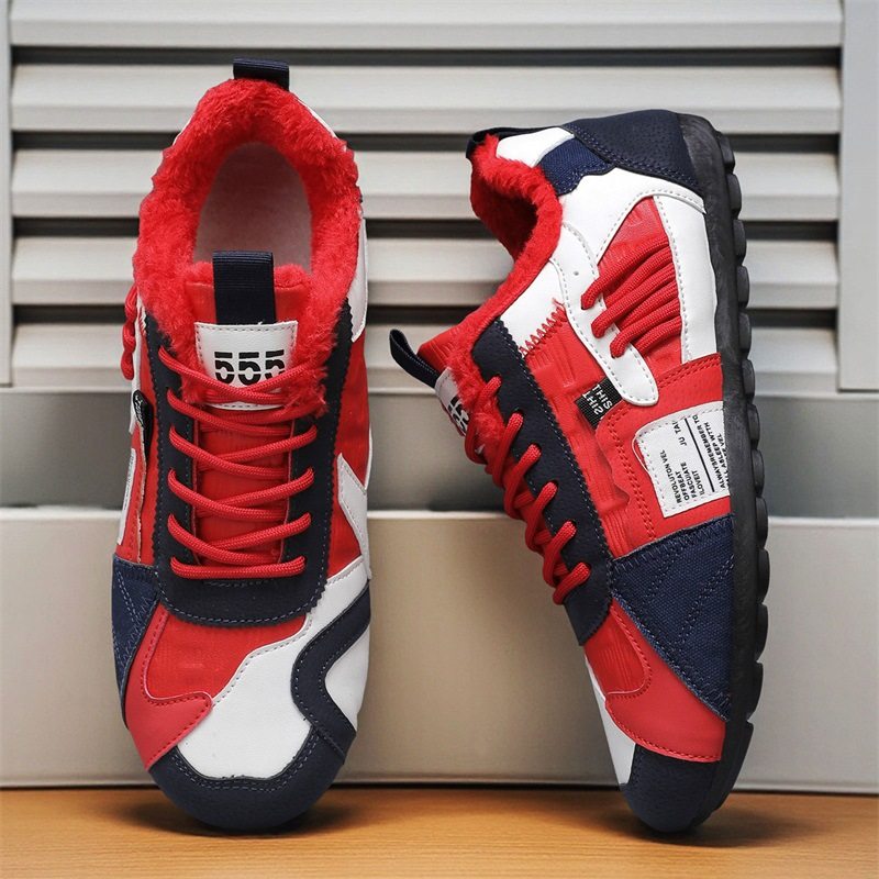 2025年红色过年鞋男款青年洋气加绒防寒棉鞋休闲潮软底开车豆豆鞋,运动鞋new,运动休闲鞋,淘宝优惠券,粉丝福利购,淘宝优惠卷