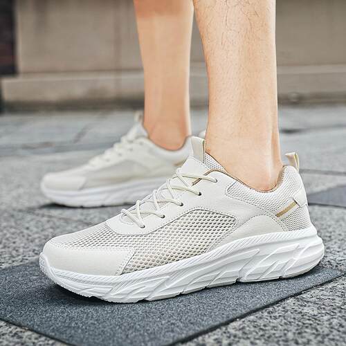 跨境网鞋男鞋镂空透气大码轻便男士休闲运动网面跑步sports shoes