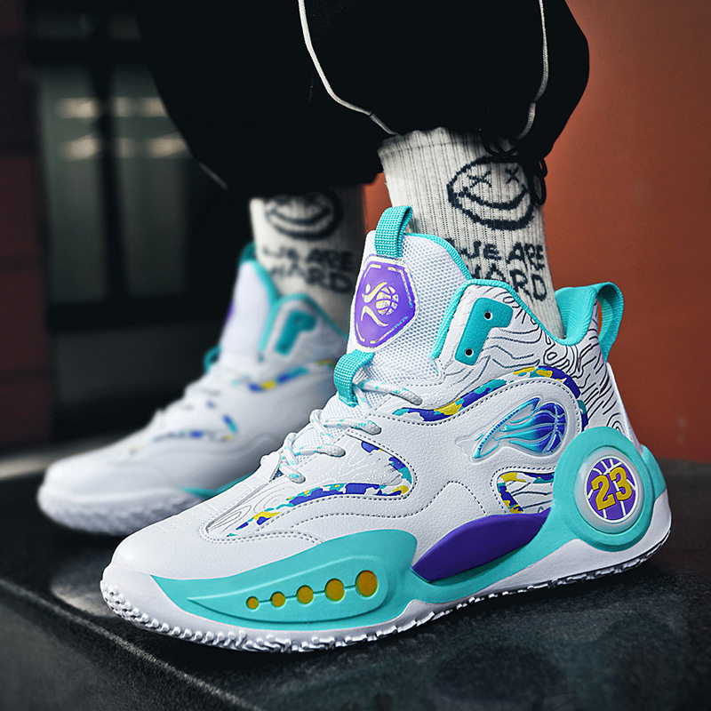 外贸跨境篮球鞋男成人青少年学生专业比赛防滑耐磨运动篮球鞋873