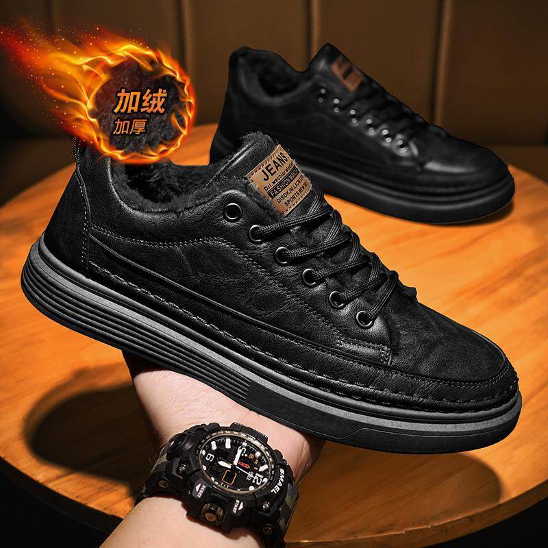 ins男鞋子潮流学生外穿休闲板鞋个性港风潮流加绒棉鞋软底小皮鞋,运动鞋new,运动休闲鞋,淘宝优惠券,粉丝福利购,淘宝优惠卷