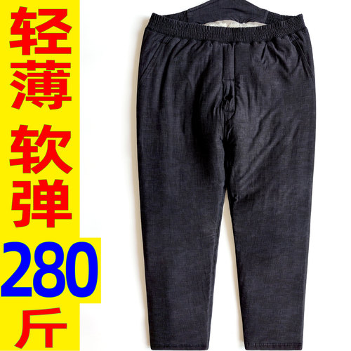 胖老头轻薄驼绒棉裤内胆加肥加大