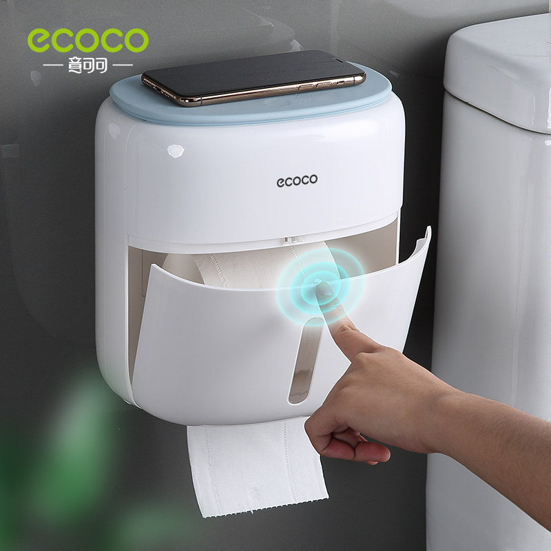 ecoco卫生间壁挂纸巾盒置物架图片