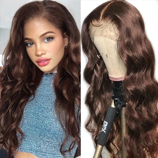 30 Inch Chocolae Brown Lace Front Wig 13X4  Boay Wave Wigs