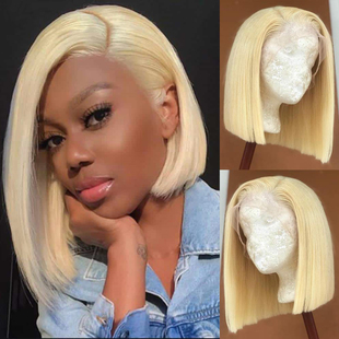 613 Blonde Bob Wig 13x4 Lace Front Human Hair Wigs