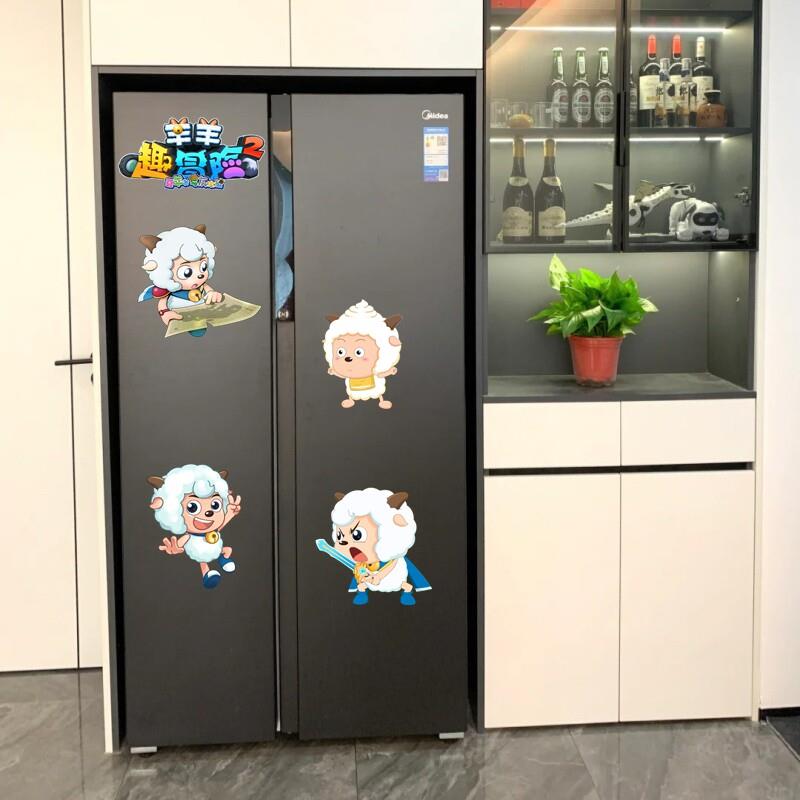 爆款喜羊羊贴纸车身房间装饰门窗墙上儿童房行李箱幼儿园无痕自贴