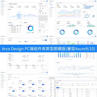 Arco Design 中后台原型设计模板Axure9/10原型图组件库模板
