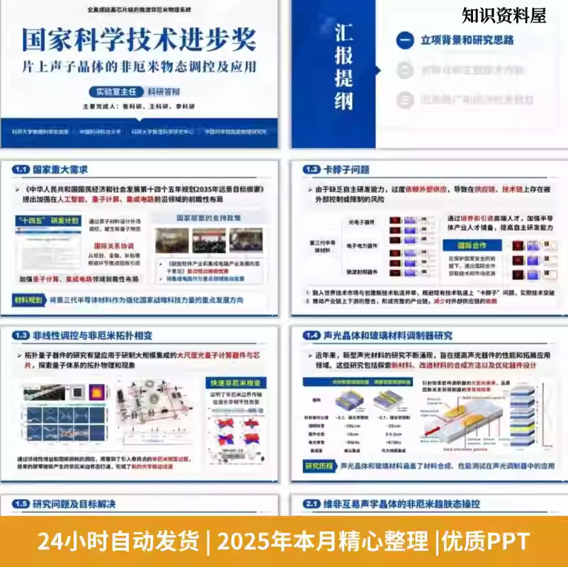 国家级省级重点项目申报科研答辩PPT模版(8套)