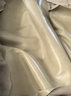 头层牛皮真皮浅灰灰白油蜡蓝绿沙发座椅床头软包皮料油蜡亮光整张