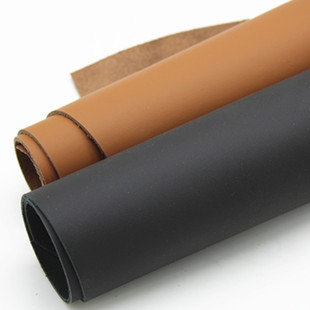 头层牛皮皮料面料手工DIY材料包棕色黑色平纹偏硬皮料