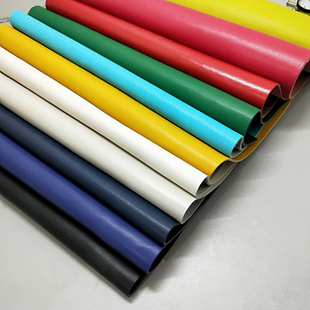 牛皮二层平纹皮料绿色真皮蓝色厚皮子黄色硬皮手工diy皮革面料材