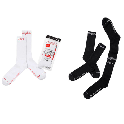supsocks高筒mm6潮牌联名毛巾袜