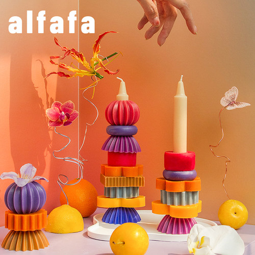 ALFAFA梦幻马戏团DIY叠叠蜡烛香薰礼盒小众艺术感轻奢家居礼摆件