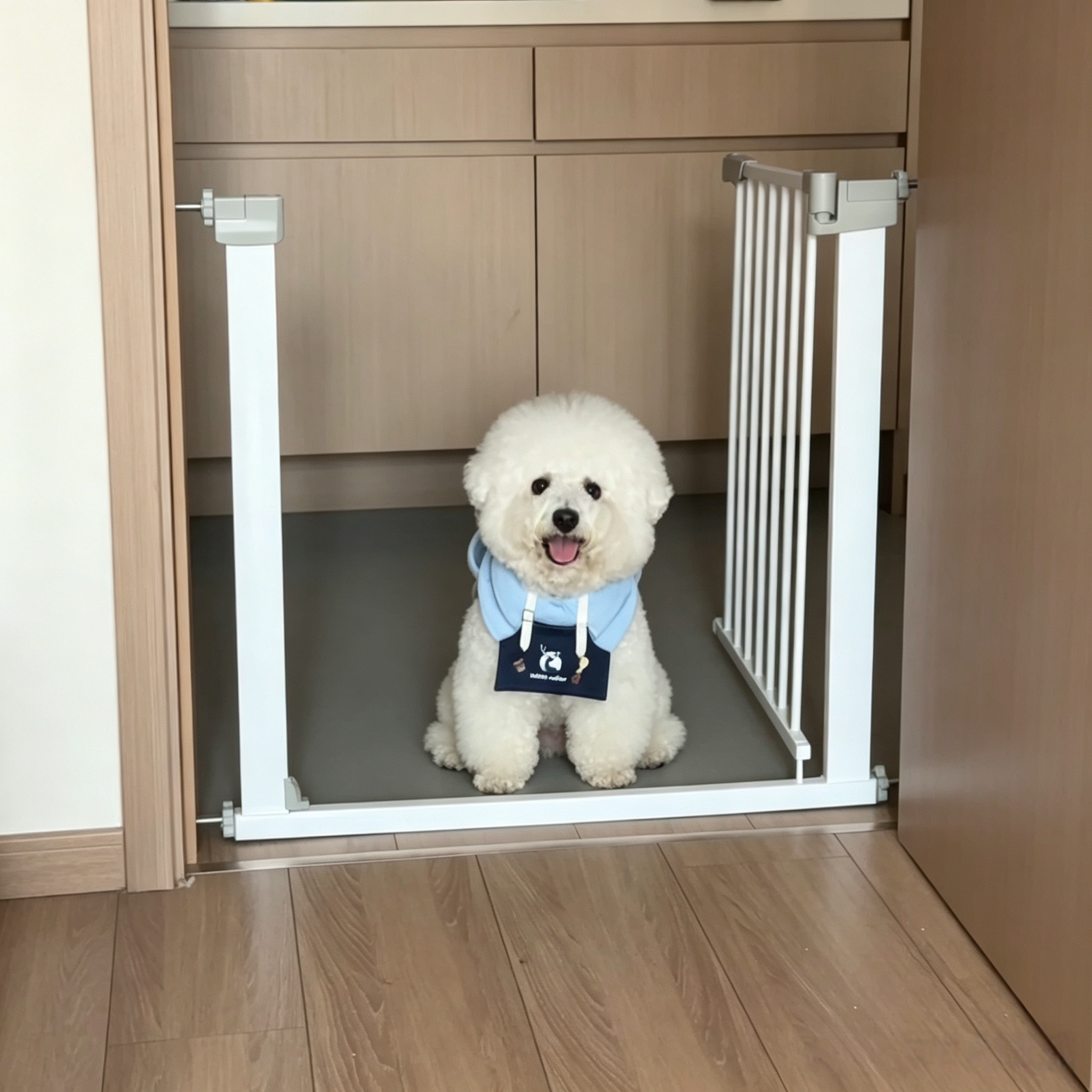 猫狗咖啡师围领围裙背带工作服