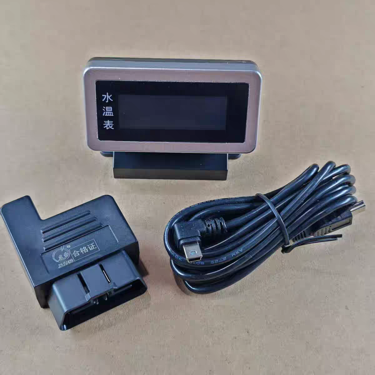 货车OBD水温表温度表12V/24V通用轻卡重卡天然气车液晶水温显示器