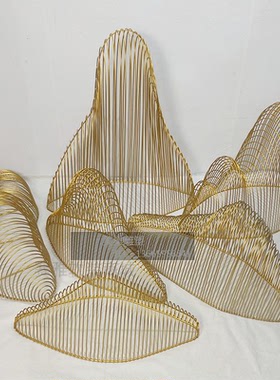 铁艺假山雕塑金属山形摆件