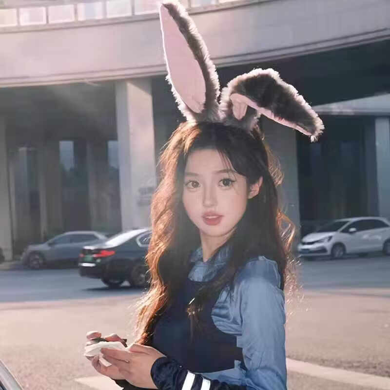 万圣节朱迪警官毛绒兔耳头箍