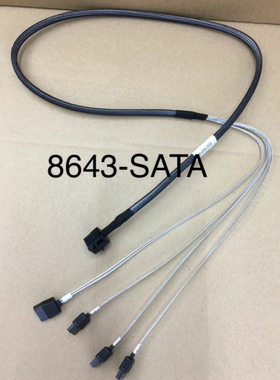 SAS线 mSAS HD TO SATA  SFF-8643 TO SATAx4 长度1米