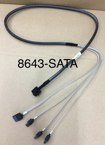 SAS线 mSAS HD TO SATA  SFF-8643 TO SATAx4 长度1米