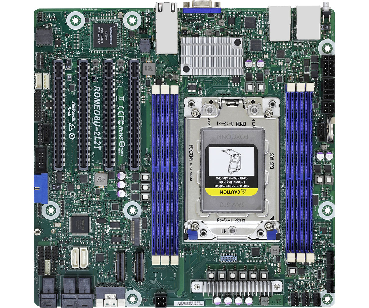 ROMED6U-2L2T支持EPYC 7002 7003 DDR4 RDIMM LRDIMM现货-封面