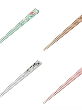 日本制造原装进口skater美乐蒂联名小学生树脂透明塑料筷子21cm
