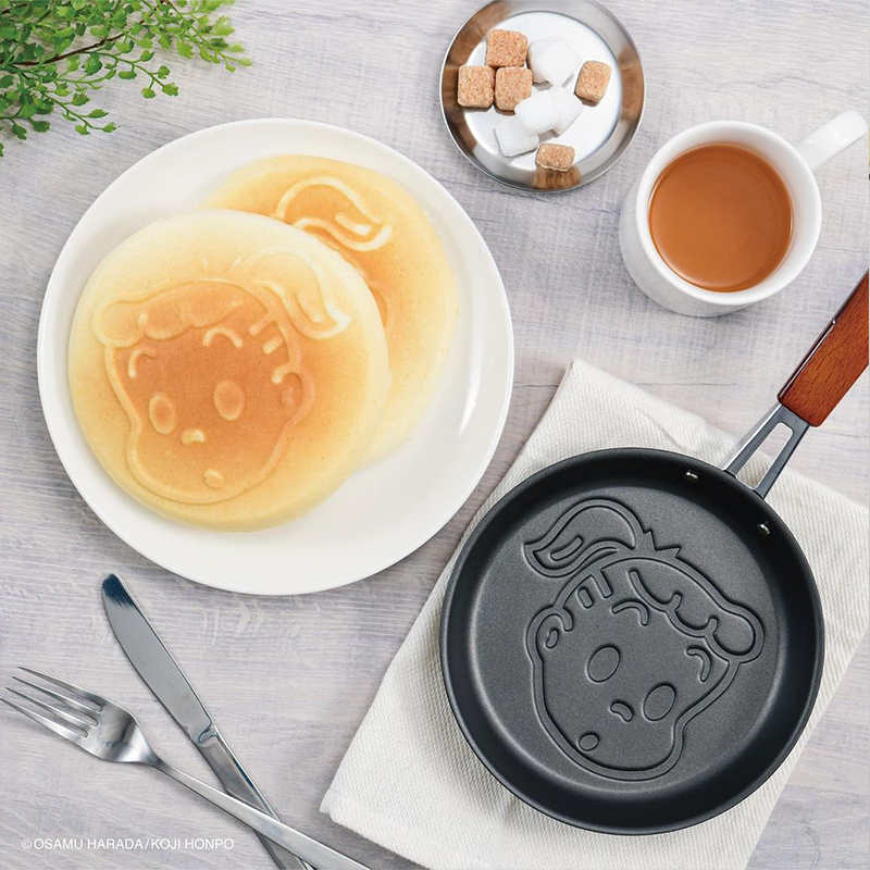 日本制原装进口YAXELL原田治图案造型烙印松饼煎锅明火燃气灶使用