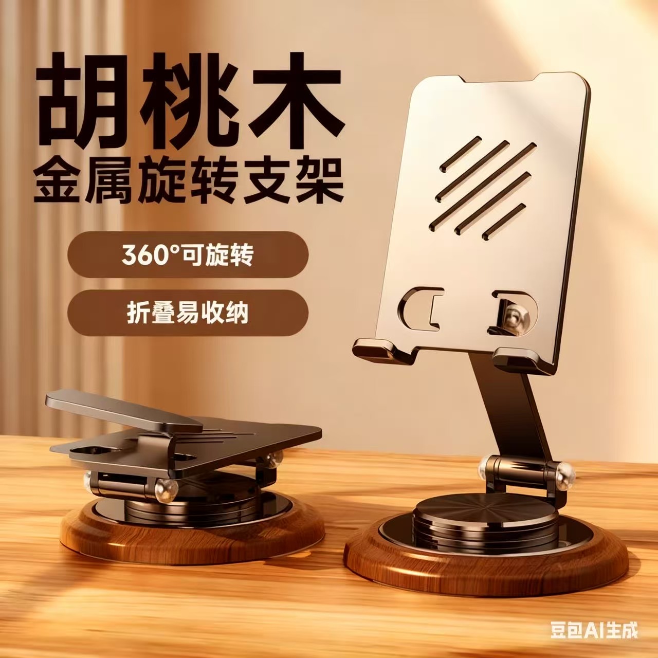 手机支架合金属便携桌面懒人平板