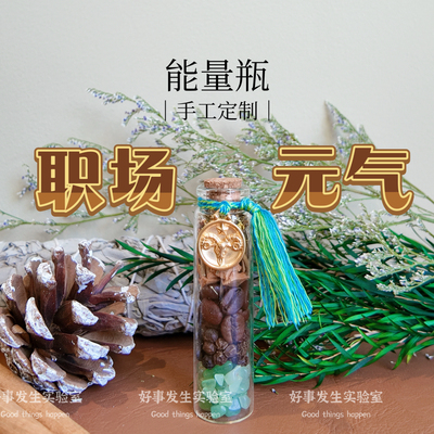 手工定制植物水晶能量瓶装饰桌面办公摆件事业专注力面试