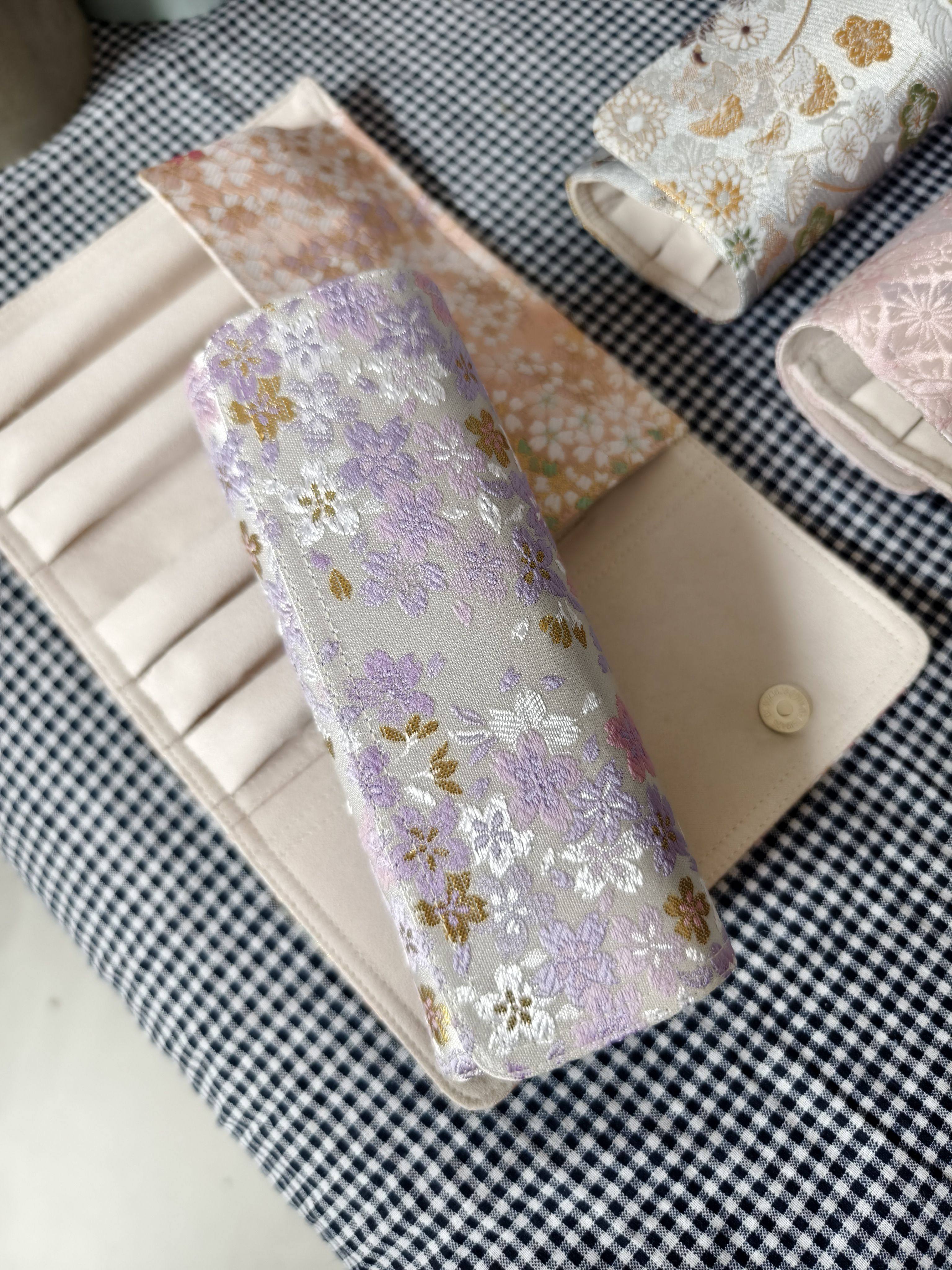 蔡籽手作包邮西针织笔袋钢笔笔包布艺钢笔笔袋双磁扣烧饼包收纳包