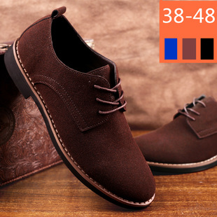 46 47large size casual leather shoes fashion suede shoes men
