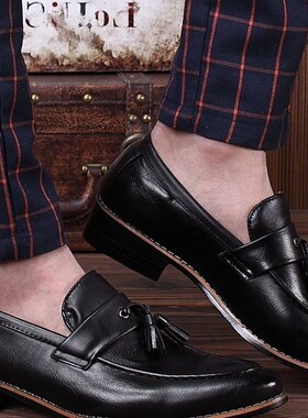 man retro business shoes men's casual pu shoes 男皮鞋