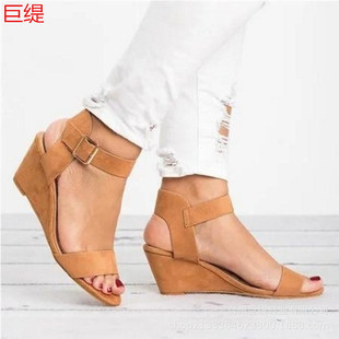 women summer Wedge High heels Platform shoes sandal shoe凉鞋
