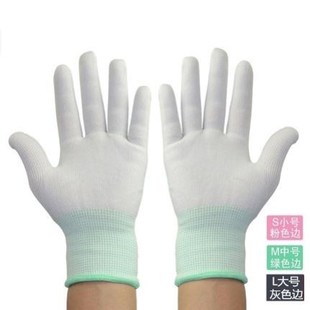 white work safety nylon gloves drive car hand