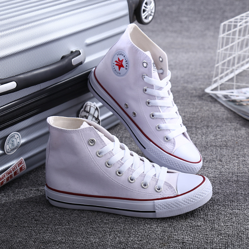 High-top men's shoes women's  casual shoes男女高帮春夏帆布鞋