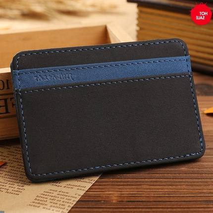 Men Magic Wallet Money Clip PU Leather Wallets Mini Slim P