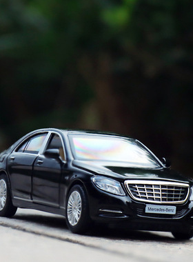 1:32平治S600合金汽车模型回力开门玩具车福特野马罗密欧跑车