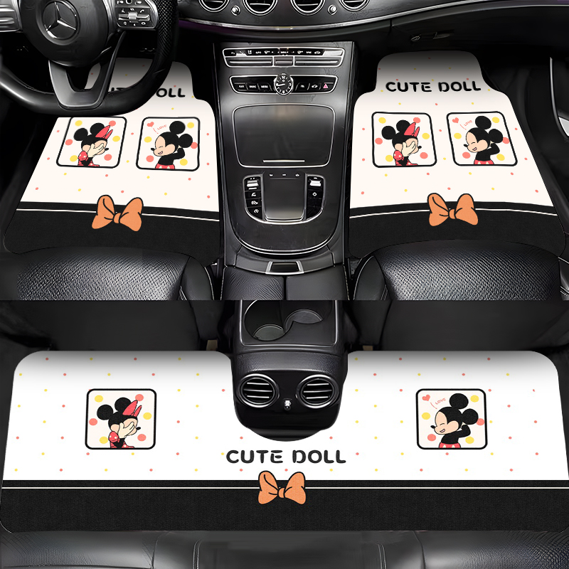 汽车脚垫卡通车内装饰垫新款车内后排免洗防污防水半包围脚垫子